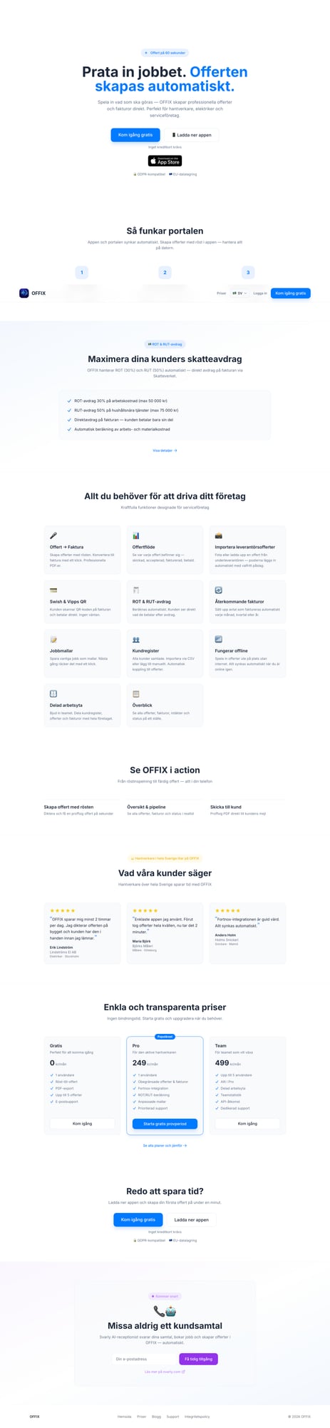 OFFIX Features – allt du behöver för ditt företag